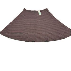 Gilli Morgen Knit Skirt Women's Size 1X Burgundy Houndstooth A-Line NWT